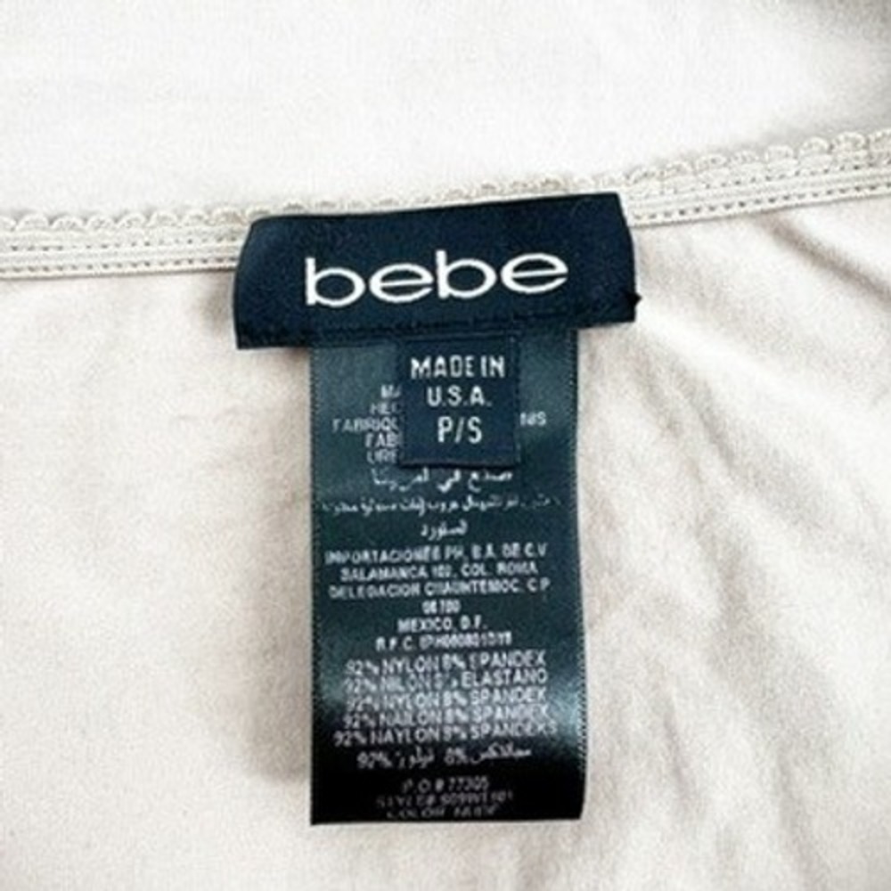 Bebe Womens Seamless Camisole Tan Nude Sweetheart Spaghetti Strap Top Size S - Picture 4 of 5